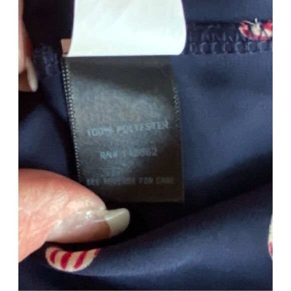 Torrid Georgette Top Hot Air Balloons Torrid Sz 2 Navy Blue Plus Size - Picture 10 of 10